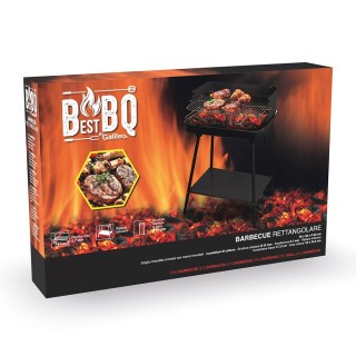 Galileo Ορθογώνιο μπάρμπεκιου από ανθρακοχάλυβα με αφαιρούμενη επιχ...