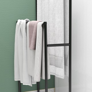 HOMCOM Αυτοστηριζόμενη Μεταλλική Πετσέταροθετήση με 2 Βραχίονες, 66...