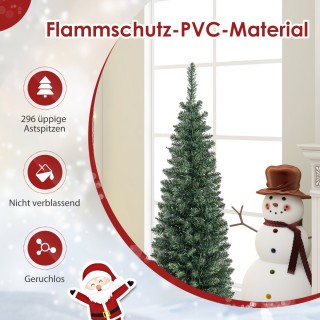 Costway Πράσινο Τεχνητό Χριστουγεννιάτικο Δέντρο 150 εκ. με Φωτισμό...