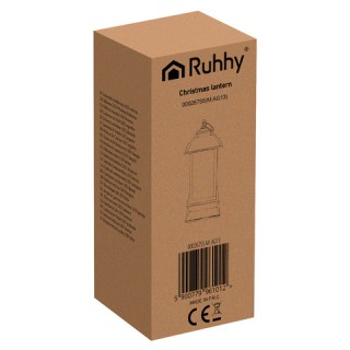 Ruhhy Χριστουγεννιάτικο Ασημί Διακοσμητικό LED Φανάρι  26755