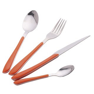 Galileo Σετ 24 μαχαιροπίρουνα από ανοξείδωτο ατσάλι με λαβή χρώματο...