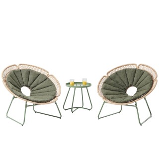 Shally Dogan Σετ 3 Τεμάχια Έπιπλα Κήπου από Πολυρατάν Τραπέζι και ... Shally Dogan Σετ 3 Τεμάχια Έπιπλα Κήπου από Πολυρατάν Τραπέζι και ...