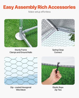 VEVOR Μεταλλικό Κοτέτσι 9,8x13,1x6,5 πόδια με Κάλυμμα και Κλειδαριά... VEVOR Μεταλλικό Κοτέτσι 9,8x13,1x6,5 πόδια με Κάλυμμα και Κλειδαριά...