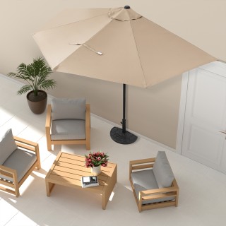 BAKAJI  Ομπρελόνι Ημισέληνος Τοίχου για Κήπο Ηλιοπροστασία Εξωτερικ...