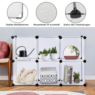 Costway Πολυμορφικός Οργανωτής Αποθήκευσης Κύβων με Μεταλλικό Σκελ... Costway Πολυμορφικός Οργανωτής Αποθήκευσης Κύβων με Μεταλλικό Σκελ...