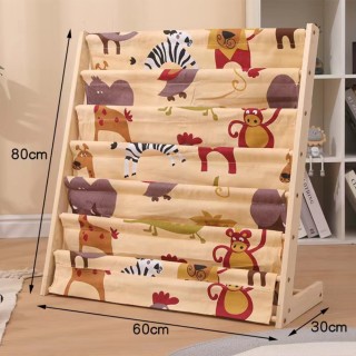 BAKAJI  Παιδική Βιβλιοθήκη Ραφιέρα 6 Ραφιών Εκθετήριο για Παιδικό Δ...