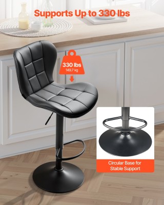 VEVOR Σετ 4 Σκαμπό Μπαρ, Πολυτελούς Σχεδιασμού, από Δερματίνη Πυκνω... VEVOR Σετ 4 Σκαμπό Μπαρ, Πολυτελούς Σχεδιασμού, από Δερματίνη Πυκνω...