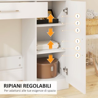 HOMCOM Τουαλέτα με Ντουλάπι, Συρτάρι, Καθρέφτη για Μακιγιάζ και Ανο... HOMCOM Τουαλέτα με Ντουλάπι, Συρτάρι, Καθρέφτη για Μακιγιάζ και Ανο...