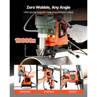 VEVOR Μαγνητική Δράπανα 1400 W 0-850 RPM με 11 Κόφτες Πυρήνα GSCLZC... VEVOR Μαγνητική Δράπανα 1400 W 0-850 RPM με 11 Κόφτες Πυρήνα GSCLZC...