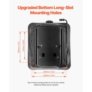 VEVOR Κιτ Ανάρτησης Καθίσματος με Ράγα Ολίσθησης & Κάλυμμα Σκόνης γ...