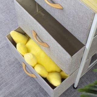 BAKAJI Υφασμάτινη Σιφονιέρα με 3 Ράφια 75x46x30cm 02814748 BAKAJI Υφασμάτινη Σιφονιέρα με 3 Ράφια 75x46x30cm 02814748