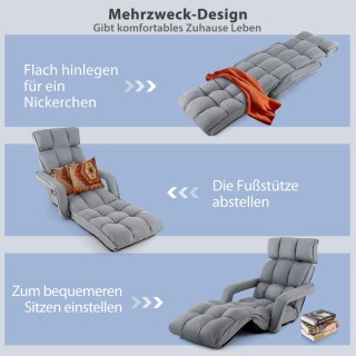 Costway Πτυσσόμενος καναπές-κρεβάτι με 6 ρυθμιζόμενες θέσεις. Ανοι... Costway Πτυσσόμενος καναπές-κρεβάτι με 6 ρυθμιζόμενες θέσεις. Ανοι...