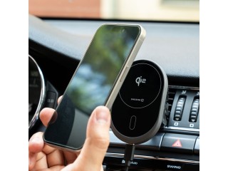 SWISSTEN Μαγνητική Βάση Αυτοκινήτου MagRide με Ασύρματη Φόρτιση Qi2...