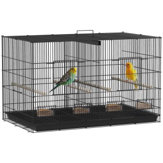PawHut Κλουβί για Πουλιά με Διαχωριστικό και Κάτω Ράφι Αποθήκευσης,... PawHut Κλουβί για Πουλιά με Διαχωριστικό και Κάτω Ράφι Αποθήκευσης,...