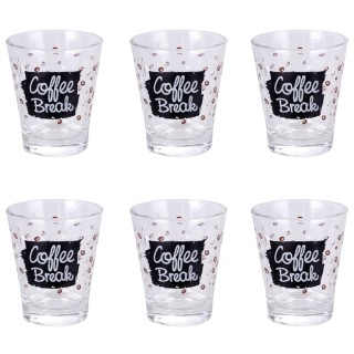 Galileo Σετ 6 Ποτηράκια Καφέ 90 ml από Γυαλί Espressino Sibilla 591...