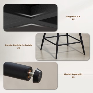 HOMCOM Σετ 2 Περιστρεφόμενα Σκαμπό Μπαρ με Πλάτη και Μπράτσα, Επένδ... HOMCOM Σετ 2 Περιστρεφόμενα Σκαμπό Μπαρ με Πλάτη και Μπράτσα, Επένδ...