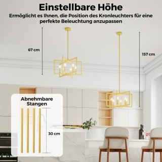 Costway Εξάφωτος Πολυέλαιος Οροφής Βιομηχανικού Στυλ με Ρυθμιζόμενο... Costway Εξάφωτος Πολυέλαιος Οροφής Βιομηχανικού Στυλ με Ρυθμιζόμενο...