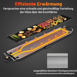 Costway Ηλεκτρική Πλάκα Teppanyaki 1800W με Αντικολλητική Επιφάνεια...