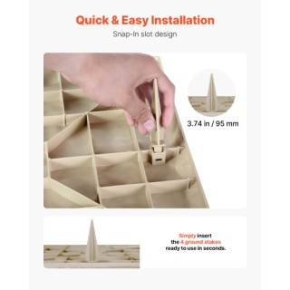 VEVOR Διακοσμητικές Πλάκες Πεζόδρομου 8Τμχ 15.5x15.5 ίντσες Μπεζ HY... VEVOR Διακοσμητικές Πλάκες Πεζόδρομου 8Τμχ 15.5x15.5 ίντσες Μπεζ HY...