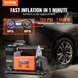 Φορητός Αεροσυμπιεστής Αυτοκινήτου VEVOR 12V 150PSI  ZXLTCQJDG6CF70...
