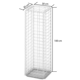 BAKAJI Γαλβανισμένο Χαλύβδινο Κλουβί 100x30x30cm για Περιφράξεις Κή...
