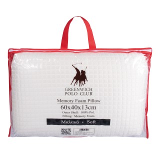 GREENWICH POLO CLUB Μαξιλάρι Memory Foam 60x40 Λευκό 221960402341 GREENWICH POLO CLUB Μαξιλάρι Memory Foam 60x40 Λευκό 221960402341