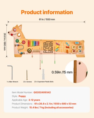 Πίνακας Δραστηριοτήτων Τοίχου Puppy με 12 Δραστηριότητες – Montesso... Πίνακας Δραστηριοτήτων Τοίχου Puppy με 12 Δραστηριότητες – Montesso...