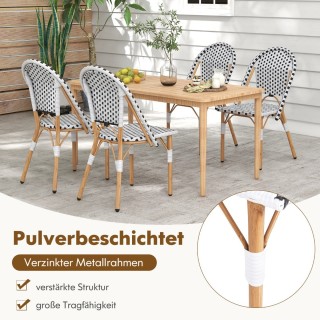 Costway Καρέκλες Μπιστρό από Υψηλής Ποιότητας PE-Rattan με Γαλβανι... Costway Καρέκλες Μπιστρό από Υψηλής Ποιότητας PE-Rattan με Γαλβανι...