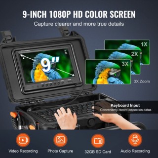 VEVOR Κάμερα Αποχέτευσης 70μ Αυτοεπιπεδούμενη με Πομπό 512Hz JLKXS... VEVOR Κάμερα Αποχέτευσης 70μ Αυτοεπιπεδούμενη με Πομπό 512Hz JLKXS...