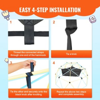 Αιώρα VEVOR για Θόλο Αναρρίχησης, Αξεσουάρ για Θόλο 10ft, Φορτίο 35... Αιώρα VEVOR για Θόλο Αναρρίχησης, Αξεσουάρ για Θόλο 10ft, Φορτίο 35...