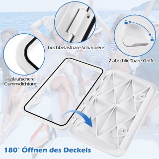 Costway Καπάκι Σκάφους με 180° Άνοιγμα & Αντιολισθητική Επιφάνεια 6... Costway Καπάκι Σκάφους με 180° Άνοιγμα & Αντιολισθητική Επιφάνεια 6...