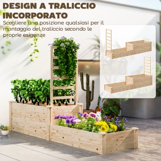 Outsunny Υπερυψωμένη Ζαρντινιέρα με Πλέγμα για Αναρριχώμενα και Δια... Outsunny Υπερυψωμένη Ζαρντινιέρα με Πλέγμα για Αναρριχώμενα και Δια...