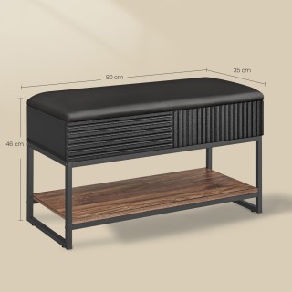 Παπουτσοθήκη-Παγκάκι Εισόδου Με Αποθηκευτικό Χώρο & Ράφι 80x35x46cm...