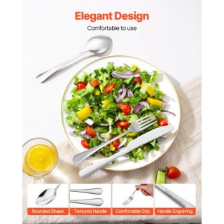 VEVOR Σετ Μαχαιροπίρουνα Ανοξείδωτο Ατσάλι 30 Τεμαχίων για 6 Άτομα ...