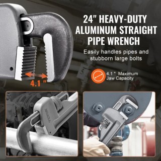 VEVOR Αλουμινένιο Γαλλικό Κλειδί 24 Ρυθμιζόμενο με Σιαγόνα CRV  GQB...