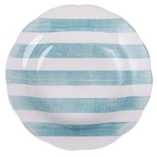 Villa DEste  Σετ 6τμχ Ρηχή πορσελάνινη πιάτο με κυματιστό περίγραμμ...