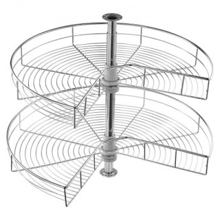 VEVOR  28 Διπλό Νεφροειδές Χρωμέ Γωνιακό Ράφι Ντουλαπιού Lazy Susan...