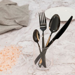 Villa dEste Home Σετ 24 Μαχαιροπίρουνα από Ανοξείδωτο Ατσάλι σε Μαύ... Villa dEste Home Σετ 24 Μαχαιροπίρουνα από Ανοξείδωτο Ατσάλι σε Μαύ...