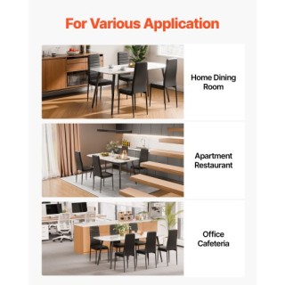 VEVOR Σετ 6 Μαύρων Καρεκλών Τραπεζαρίας JSCYXDFGPYXDT9BE6001V0 VEVOR Σετ 6 Μαύρων Καρεκλών Τραπεζαρίας JSCYXDFGPYXDT9BE6001V0