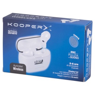 Kooper Ασύρματα Ακουστικά με Θήκη Φόρτισης και Οθόνη Kooper X 5920981 Kooper Ασύρματα Ακουστικά με Θήκη Φόρτισης και Οθόνη Kooper X 5920981