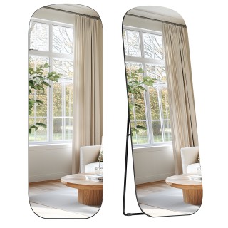 SONGMICS Καθρέφτης Δαπέδου με Στρογγυλεμένες Γωνιές και Βάση, Αλουμ... SONGMICS Καθρέφτης Δαπέδου με Στρογγυλεμένες Γωνιές και Βάση, Αλουμ...