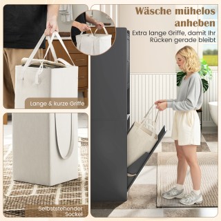 Costway Υψηλή και λεπτή ντουλάπα μπάνιου 170 cm με ρυθμιζόμενα ράφι...