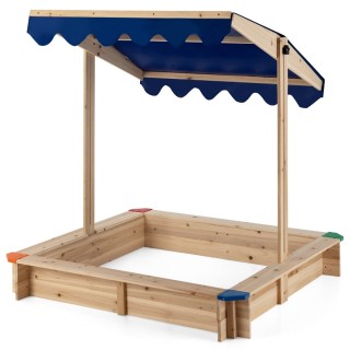 Costway Παιδική Ξύλινη Αμμοδόχος με Ρυθμιζόμενη Τέντα και Χώρο Καθ... Costway Παιδική Ξύλινη Αμμοδόχος με Ρυθμιζόμενη Τέντα και Χώρο Καθ...
