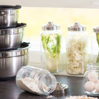 BAKAJI  Σετ 3 Μπολ Ανοξείδωτα Με Καπάκι Διατήρησης Φρεσκάδας Για Τρ...