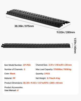 VEVOR Καλωδιοθήκη Διέλευσης, Δίοδος 51 x 28 mm, Αντοχή 7,938 kg ανά...