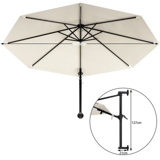 BAKAJI Ομπρελόνε τοίχου 300 εκ. Παρασόλι Τοίχου Μεταλλική Δομή Κιό... BAKAJI Ομπρελόνε τοίχου 300 εκ. Παρασόλι Τοίχου Μεταλλική Δομή Κιό...