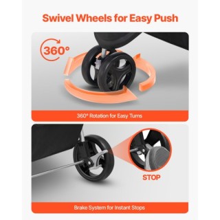 VEVOR Πτυσσόμενο Καρότσι Κατοικιδίων με Φρένο έως 35lbs CWTCCGK3QSH... VEVOR Πτυσσόμενο Καρότσι Κατοικιδίων με Φρένο έως 35lbs CWTCCGK3QSH...