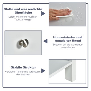 Costway Πολυλειτουργικό Πλαϊνό Τραπέζι με Συρτάρι και Ράφι για Υπν... Costway Πολυλειτουργικό Πλαϊνό Τραπέζι με Συρτάρι και Ράφι για Υπν...