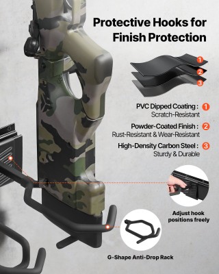 VEVOR Βαρέως Τύπου Επιτοίχια Θήκη Όπλων, Χωρητικότητας 8 Θέσεων CLQ...