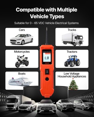 VEVOR Αυτοκινητιστικός Δοκιμαστής Κυκλωμάτων με Οθόνη TFT και Φωτισ...